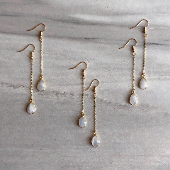 ❗️LAST❗️Moonstone Crystal Drop Earrings - Picture 2 of 5